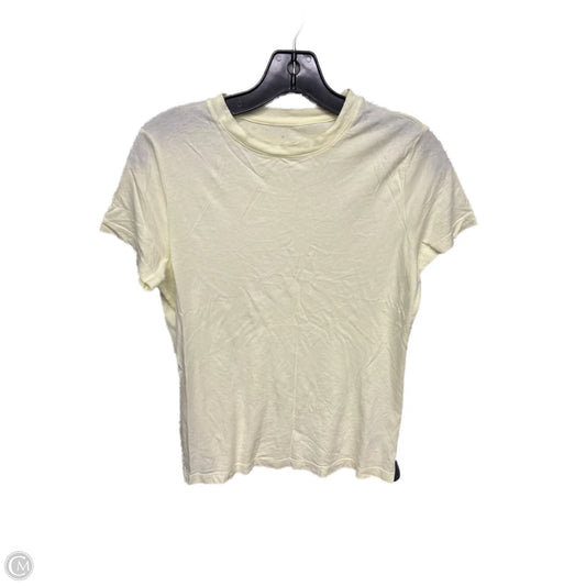 Top Short Sleeve Basic By A New Day In Yellow, Size: S