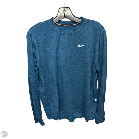 Athletic Top Long Sleeve Crewneck By Nike Apparel In Teal, Size: L