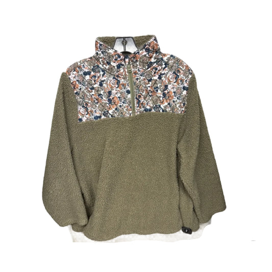 Jacket Faux Fur & Sherpa By Vera Bradley In Green & Pink, Size: 2x