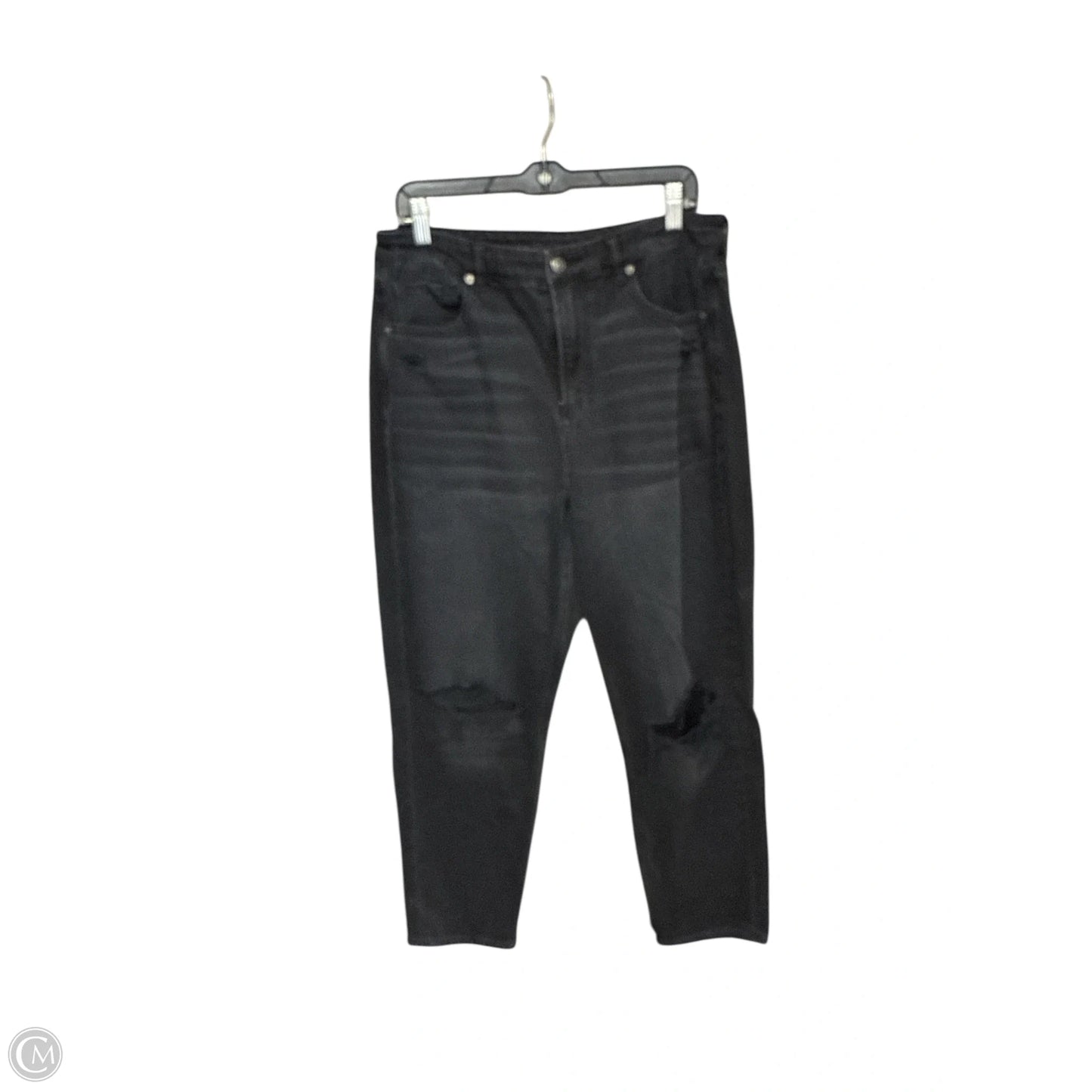 Jeans Straight By American Eagle In Black, Size: 12