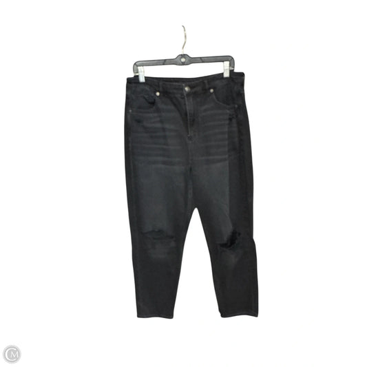 Jeans Straight By American Eagle In Black, Size: 12