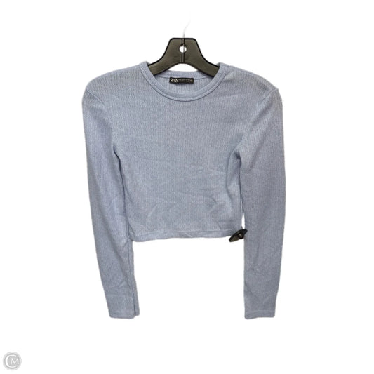 Top Long Sleeve By Zara In Blue, Size: S