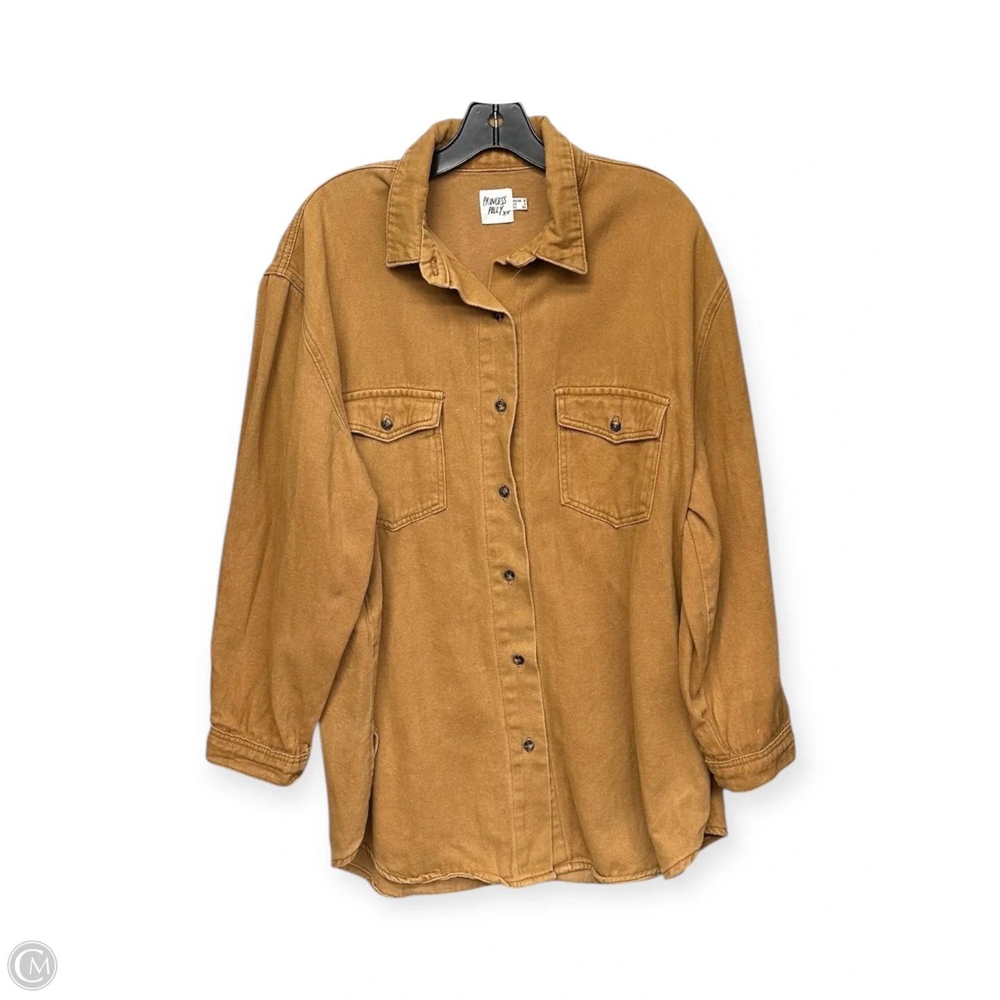 Jacket Shirt By Clothes Mentor In Orange, Size: 4