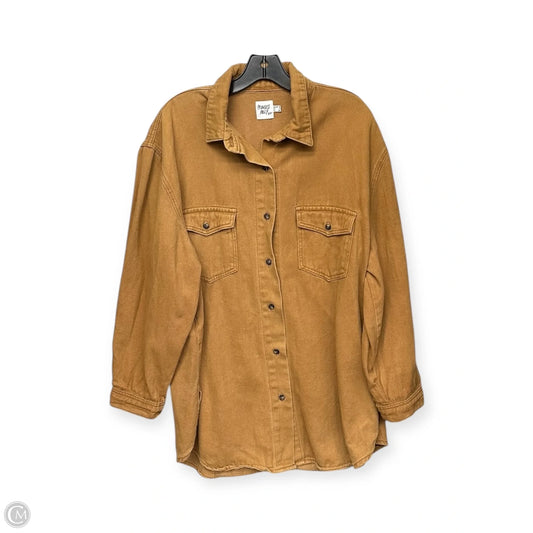 Jacket Shirt By Clothes Mentor In Orange, Size: 4