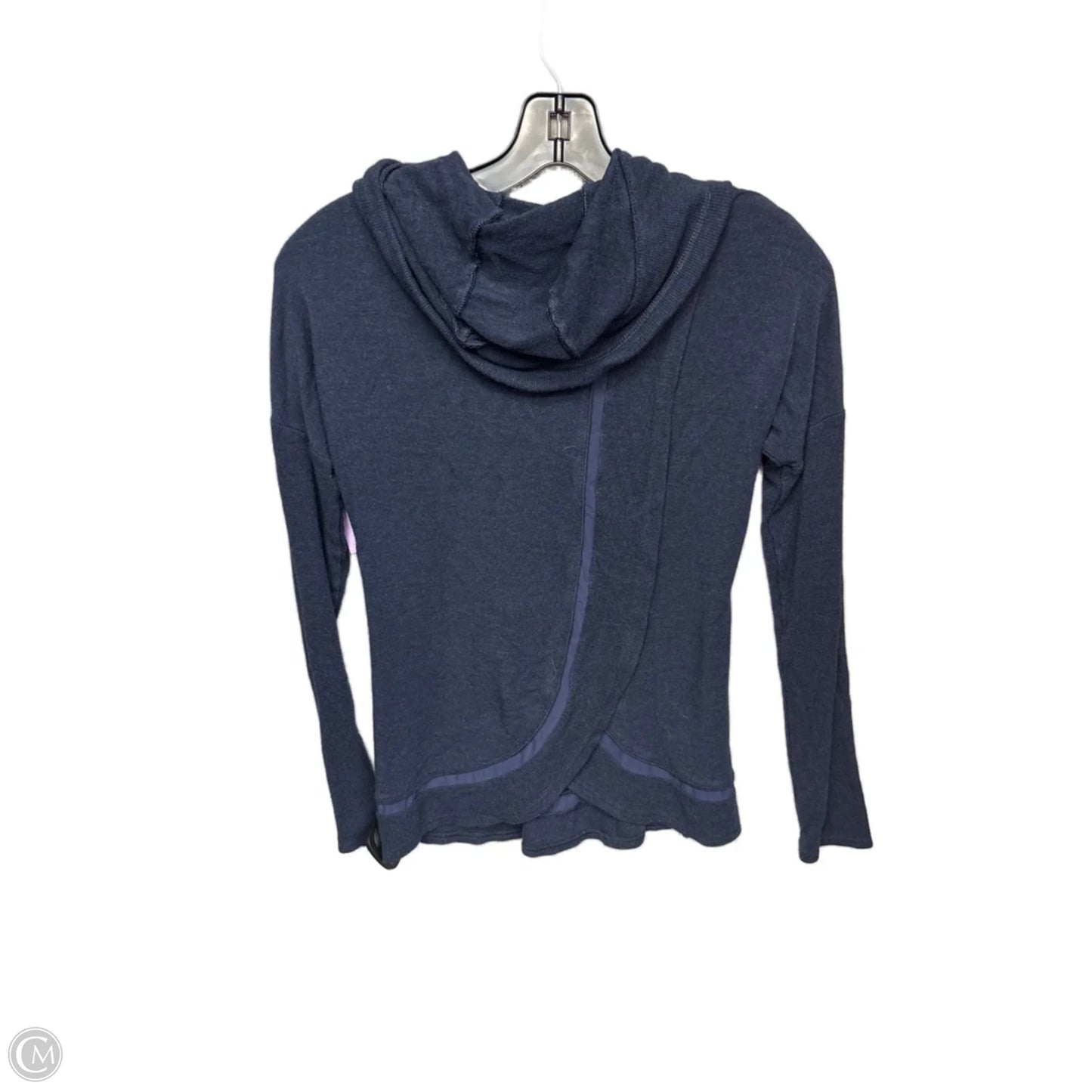 Athletic Top Long Sleeve Hoodie By Alo In Navy, Size: Xs