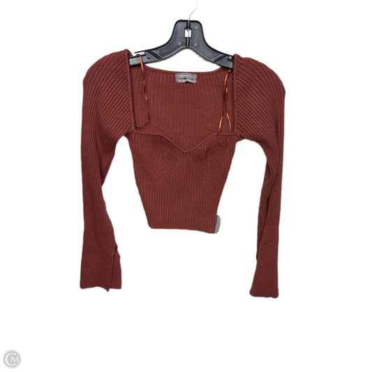 Top Long Sleeve By Urban Outfitters In Brown, Size: S