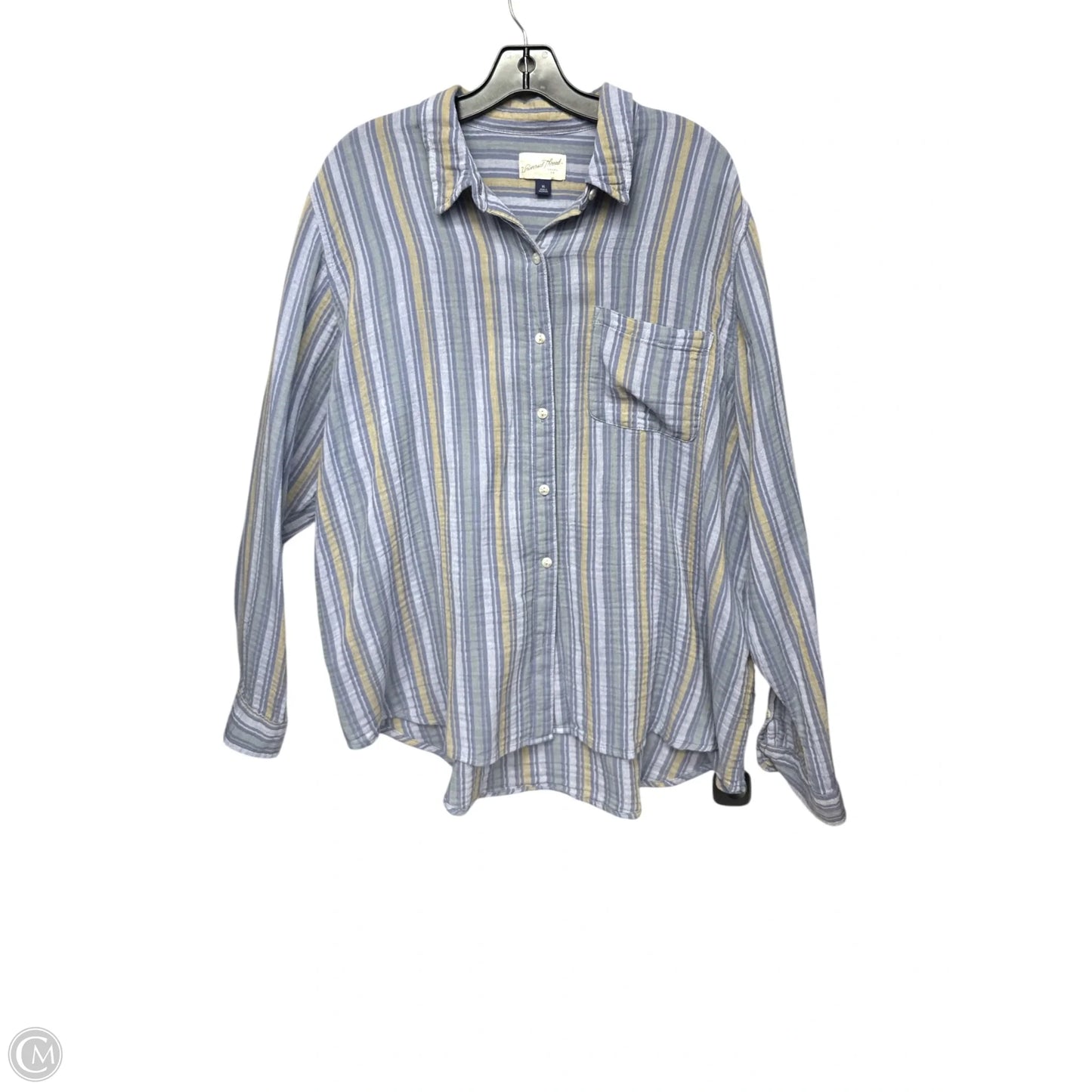 Top Long Sleeve By Universal Thread In Blue & Yellow, Size: Xl