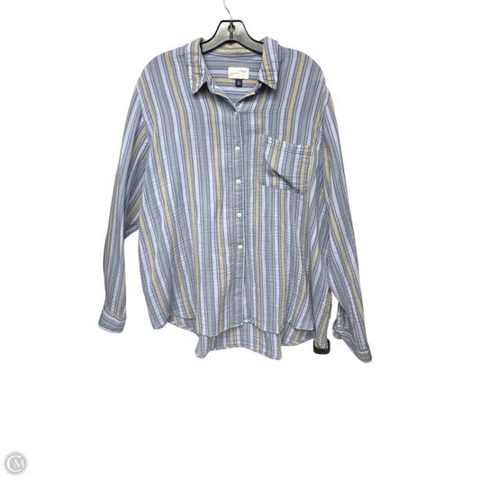 Top Long Sleeve By Universal Thread In Blue & Yellow, Size: Xl