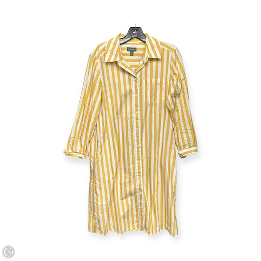 Dress Casual Midi By Style And Company In White & Yellow, Size: S