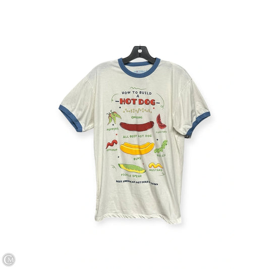 Top Short Sleeve Basic By Modern Lux In Red & White, Size: S