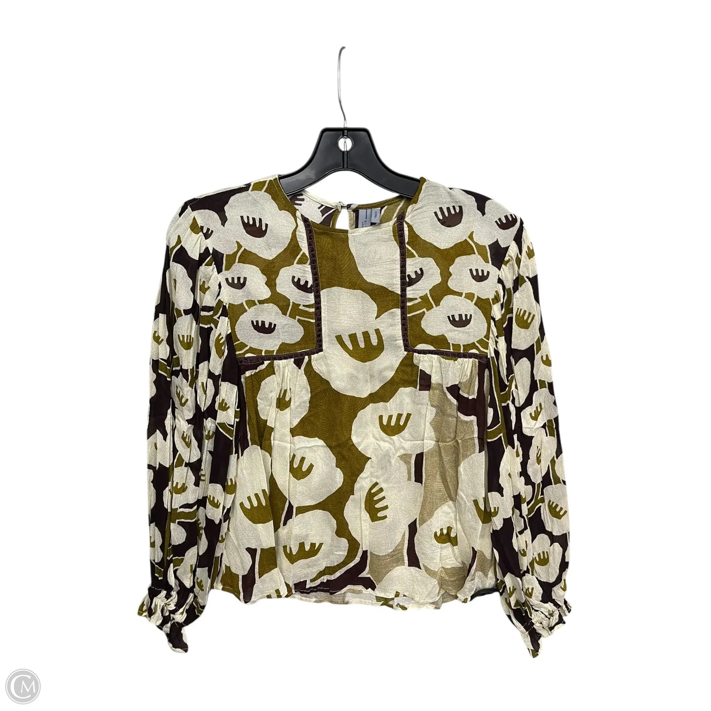 Top Long Sleeve By Blank London In Cream & Purple, Size: Xs
