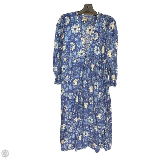 Dress Casual Maxi By Clothes Mentor In Blue & White, Size: S