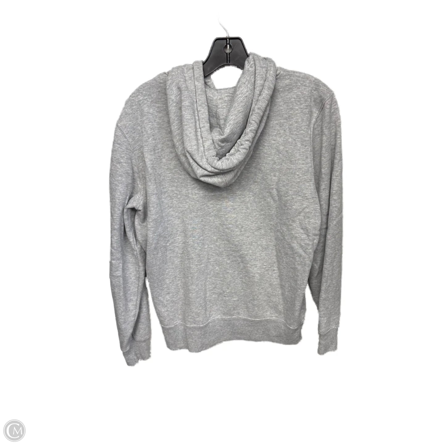Athletic Sweatshirt Hoodie By Clothes Mentor In Grey & Yellow, Size: L