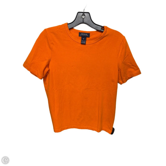 Top Short Sleeve Basic By Jones New York In Orange, Size: S