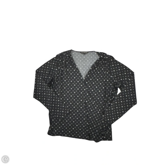 Top Long Sleeve By Banana Republic In Polkadot Pattern, Size: L