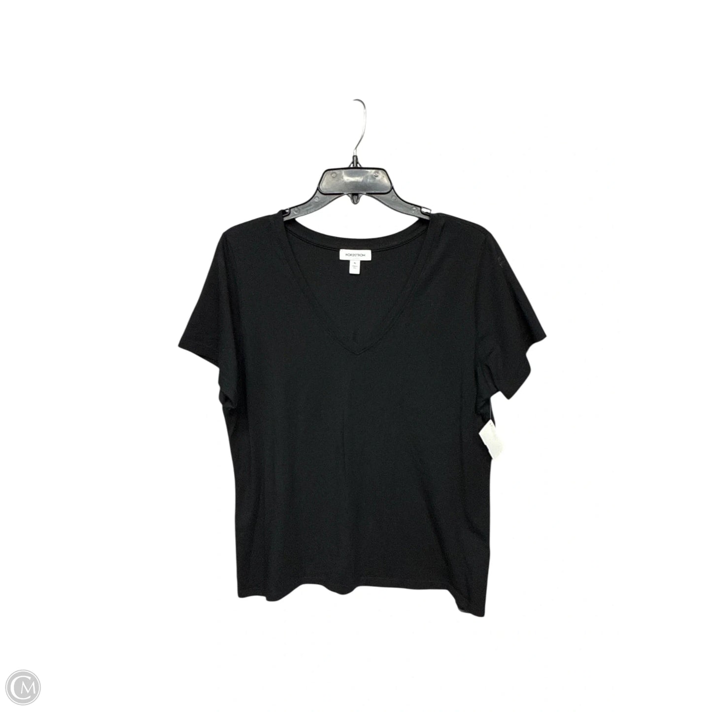 Top Short Sleeve Basic By Nordstrom In Black, Size: Xl