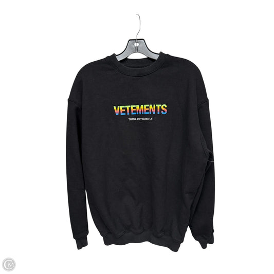 Sweatshirt Crewneck By Clothes Mentor In Black, Size: S