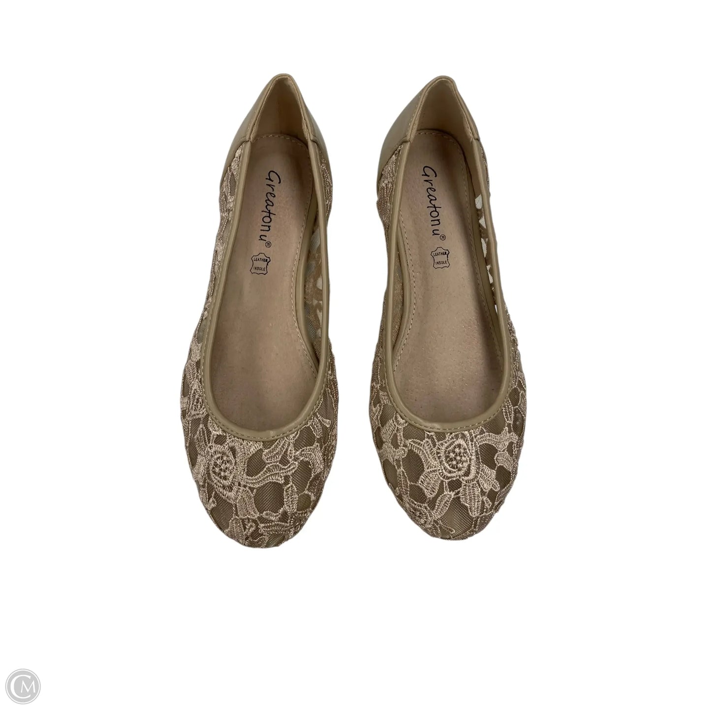 Sandals Flats By Clothes Mentor In Tan, Size: 8