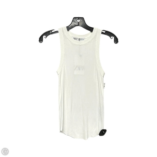 Top Sleeveless Basic By Zara In Ivory, Size: M