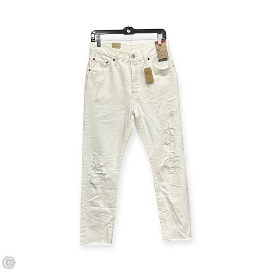 Jeans Straight By Levis In White, Size: 4