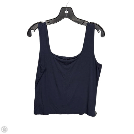 Top Sleeveless By Ann Taylor In Navy, Size: L