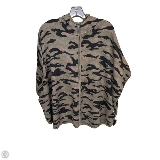 Cardigan By Tahari By Arthur Levine In Camouflage Print, Size: S
