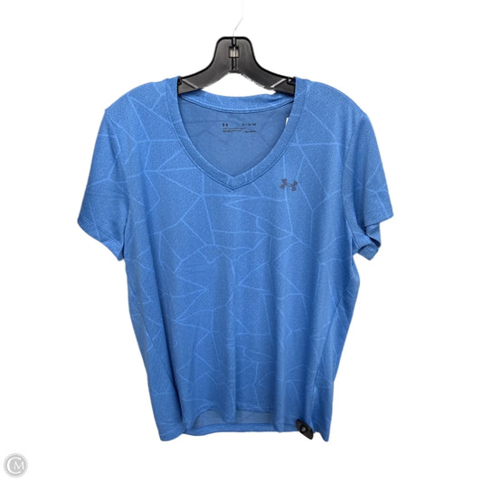 Athletic Top Short Sleeve By Under Armour In Blue, Size: Xl