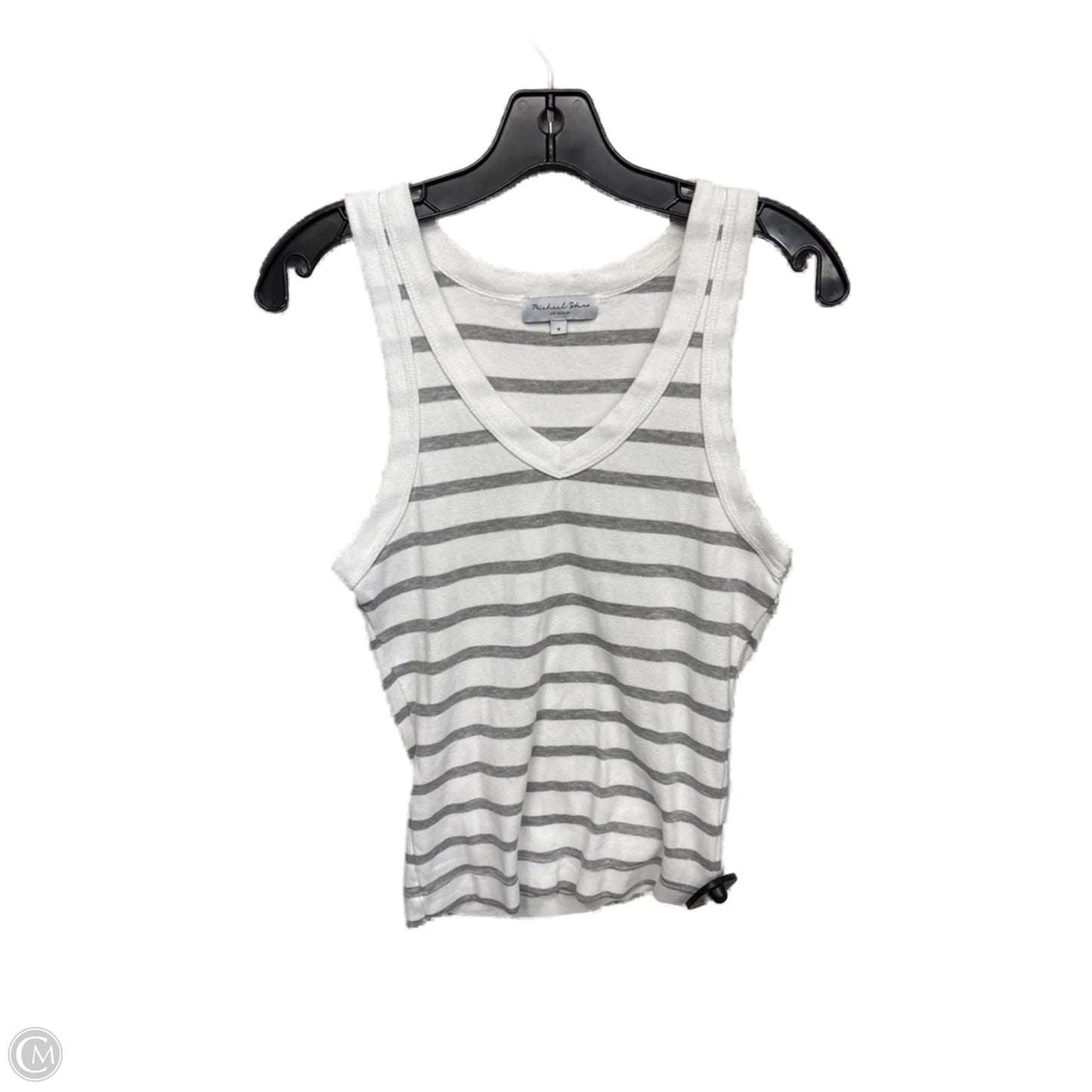 Top Sleeveless Basic By Michael Stars In Grey & White, Size: S