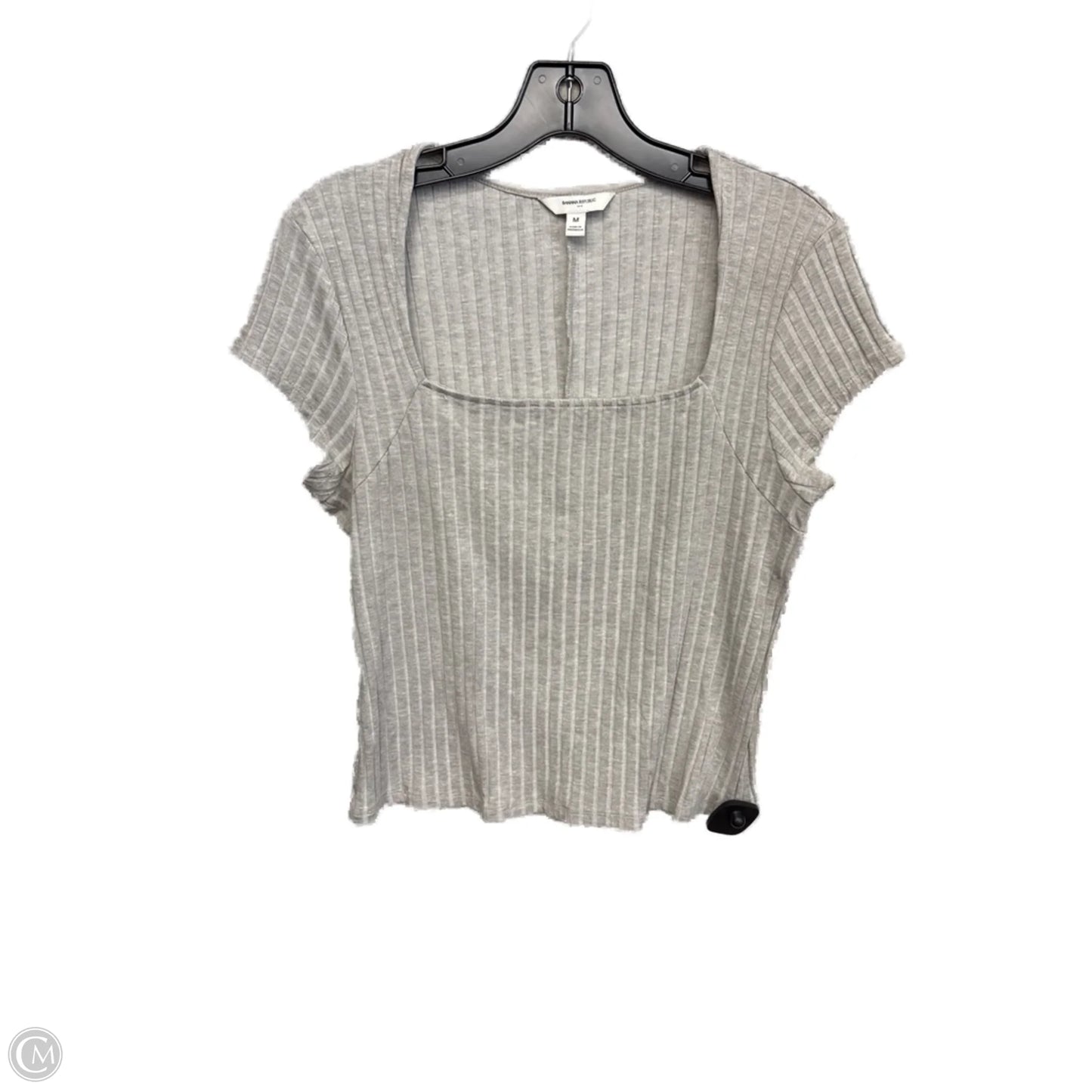 Top Short Sleeve By Banana Republic In Grey, Size: M