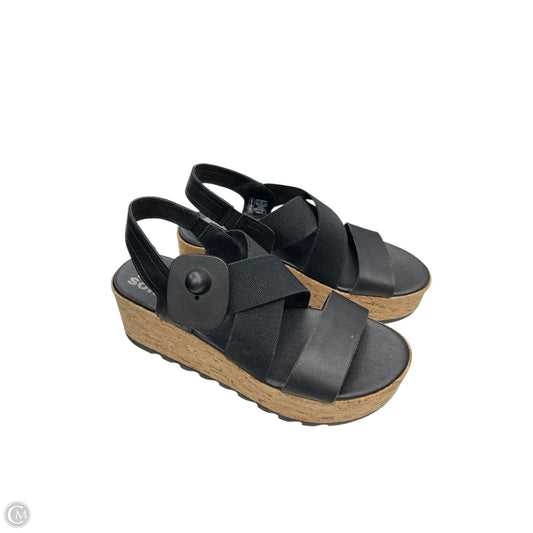 Sandals Heels Block By Sorel In Black, Size: 6
