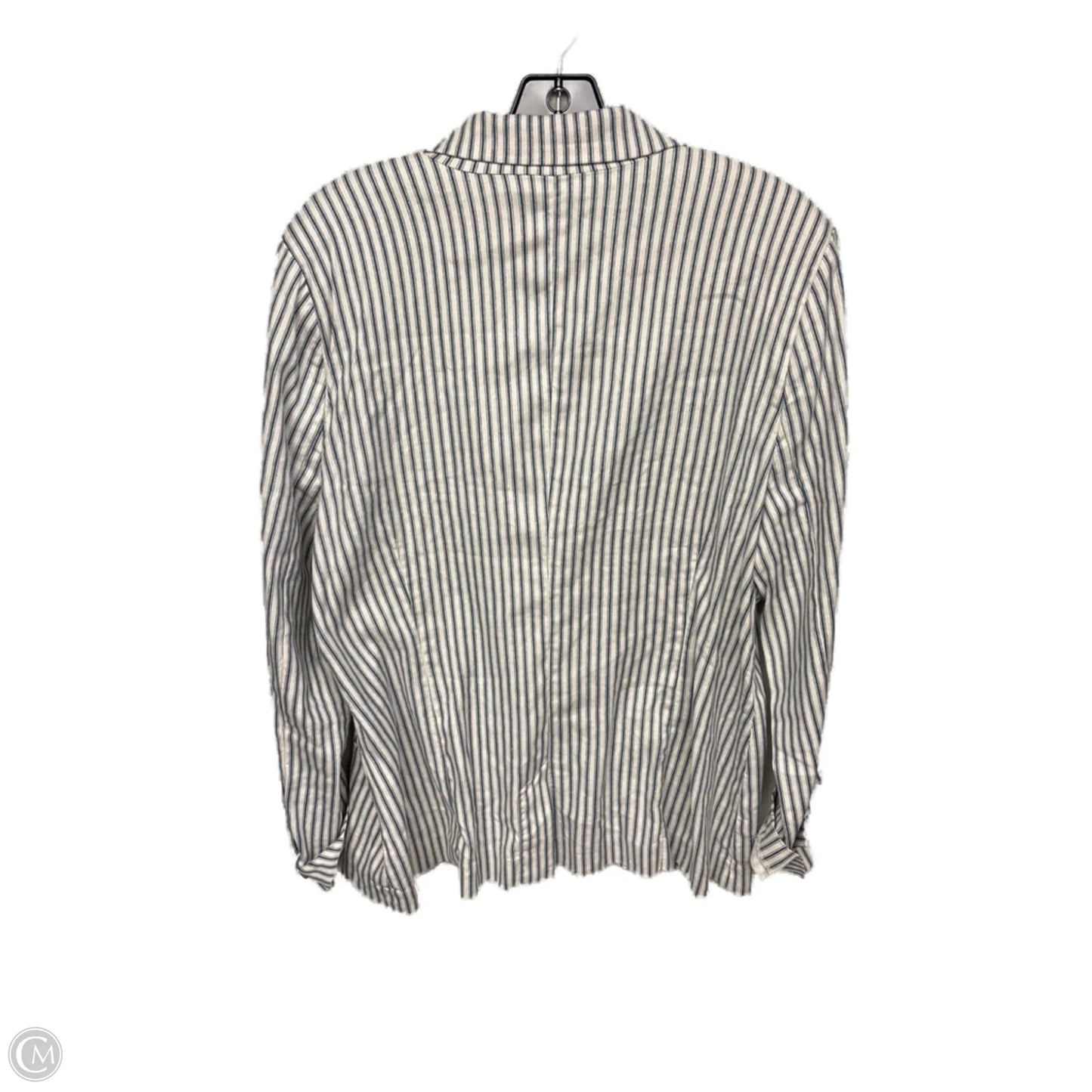 Blazer By Evereve In Blue & Cream, Size: L