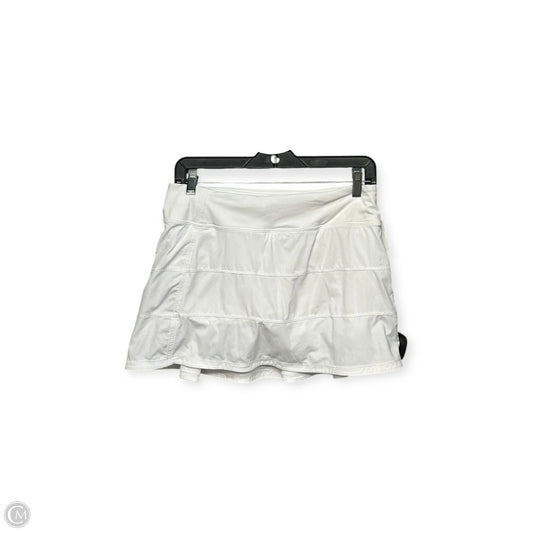 Athletic Skort By Lululemon In White, Size: 6