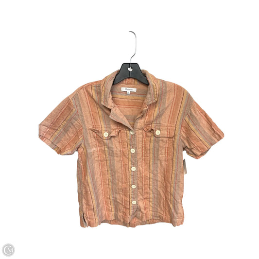 Top Short Sleeve By Madewell In Orange, Size: Xxs