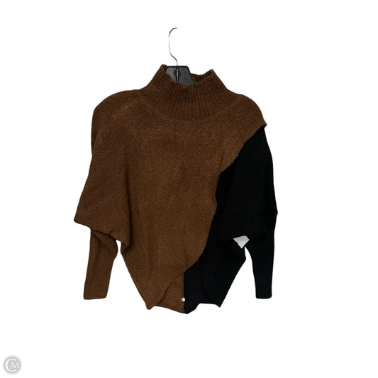 Sweater By Elan In Black & Brown, Size: S