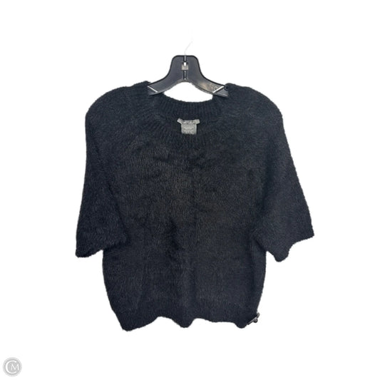 Sweater Short Sleeve By Matty M In Black, Size: M