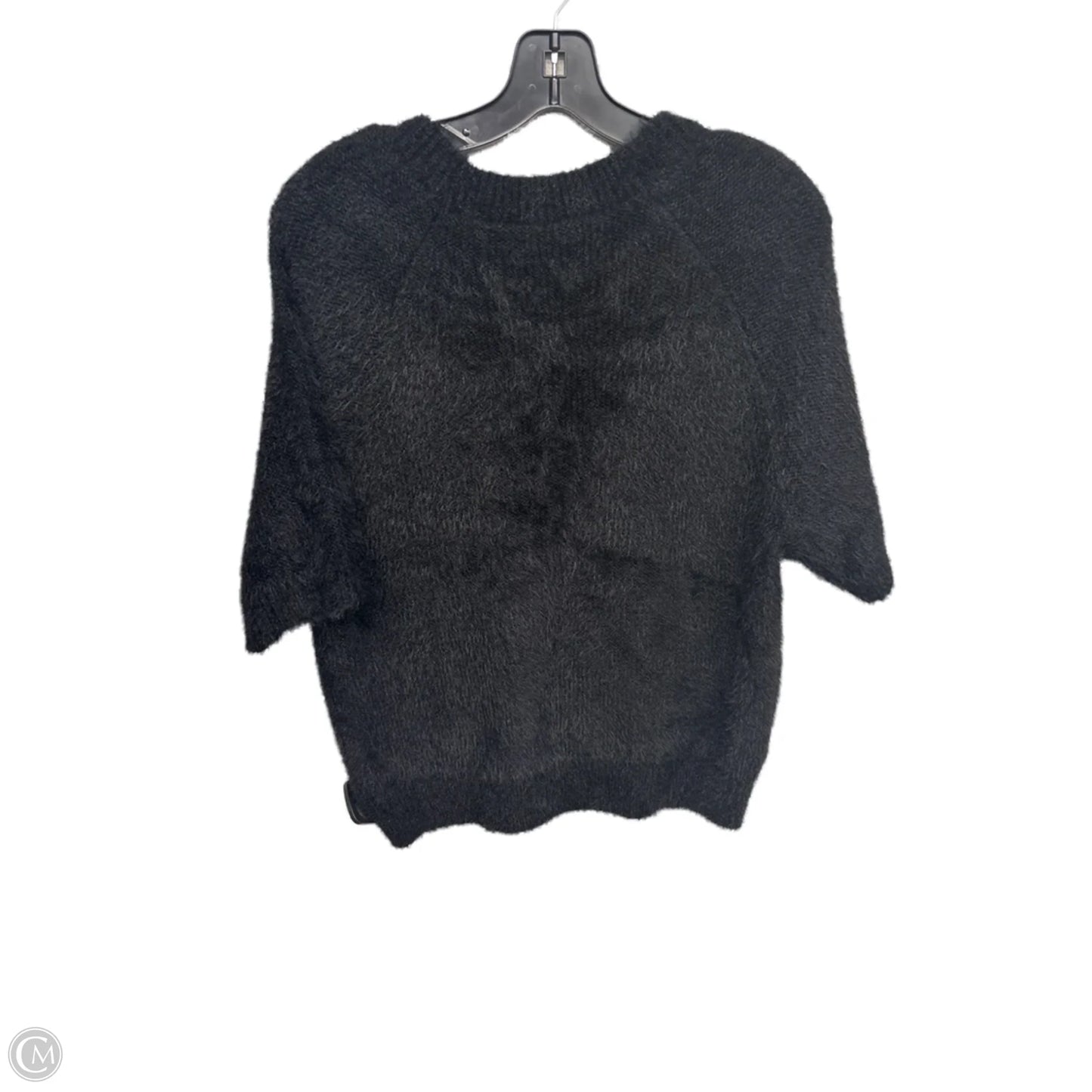 Sweater Short Sleeve By Matty M In Black, Size: M