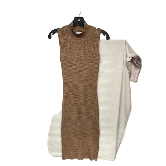 Dress Casual Midi By Clothes Mentor In Brown, Size: Xs