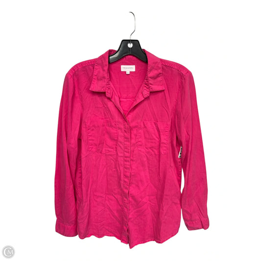 Top Long Sleeve By Thread And Supply In Pink, Size: S
