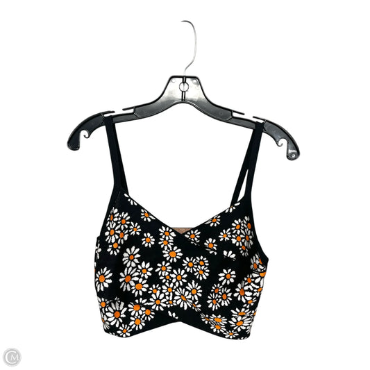 Top Sleeveless By Maeve In Black & Orange, Size: S