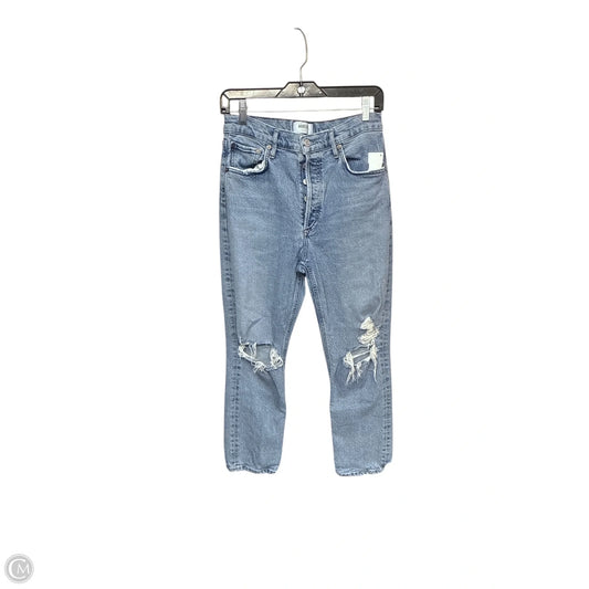 Jeans Straight By Agolde In Blue Denim, Size: 6