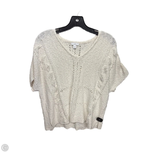 Top Short Sleeve By J. Jill In Cream, Size: M