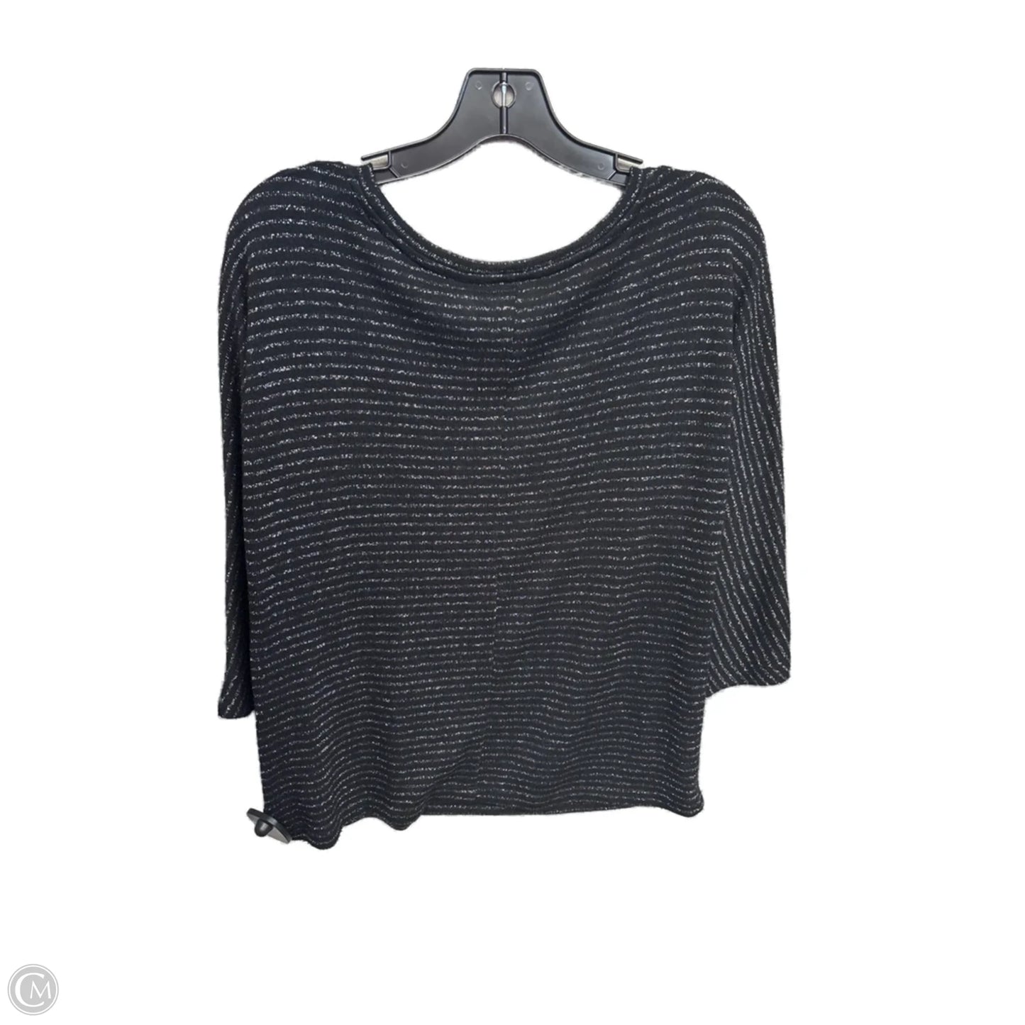 Top 3/4 Sleeve By Chicos In Black, Size: M