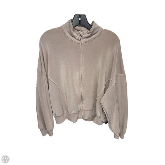 Athletic Jacket By Victorias Secret In Taupe, Size: Xl