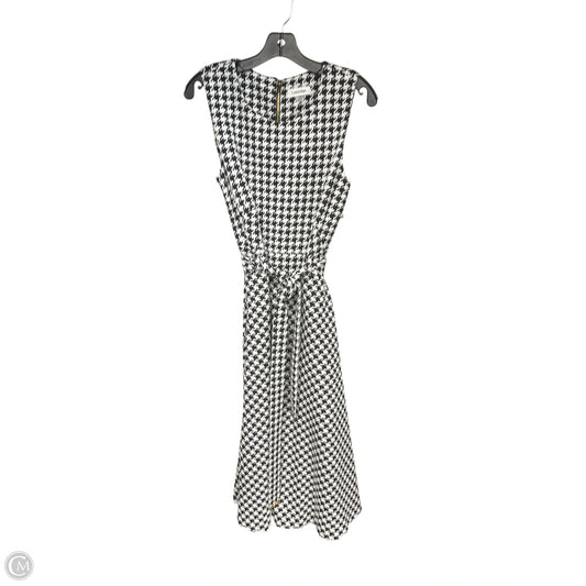 Dress Casual Midi By Calvin Klein In Black & White, Size: 10