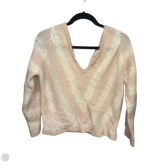 Sweater By Clothes Mentor In Cream & Pink, Size: M
