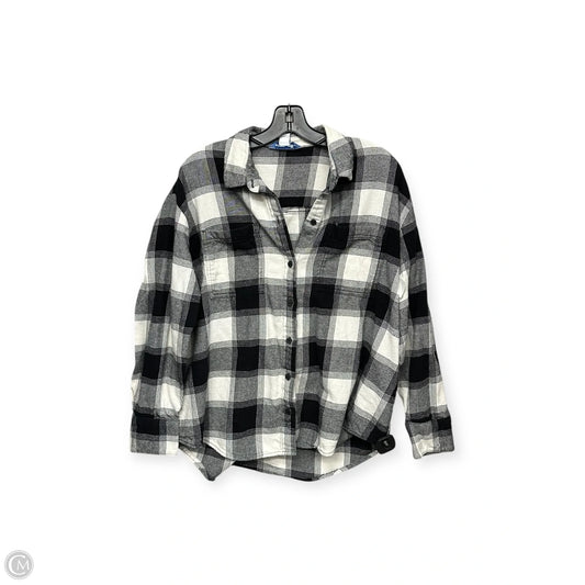 Top Long Sleeve By Old Navy In Black & White, Size: L