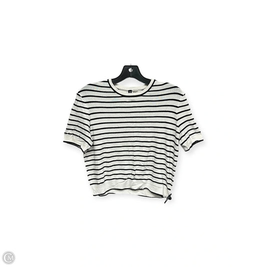 Top Short Sleeve By Divided In Black & White, Size: M