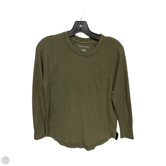 Top Long Sleeve By American Eagle In Green, Size: S