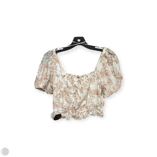 Top Short Sleeve By 1.state In Orange & White, Size: Xs