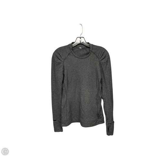 Athletic Top Long Sleeve Crewneck By Lululemon In Grey, Size: 8